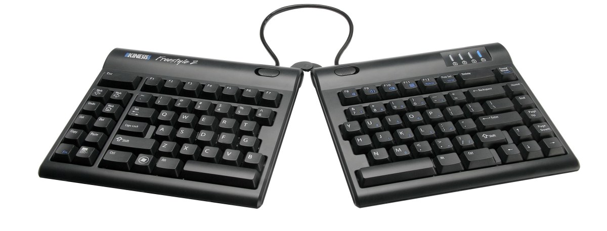 Clavier divisé Clavier Freestyle2. Source : kinesis-ergo.com