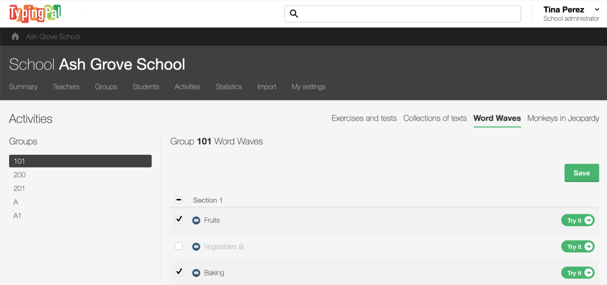 Managing Word Waves