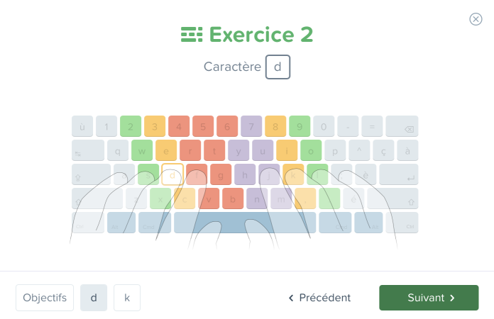 Instructions avant le début d’un exercice