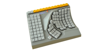 Clavier Maltron pour la main droite Clavier Maltron pour la main droite. Source : ergocanada.com